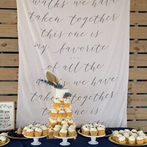 Elegant White and Gold Party Backdrop